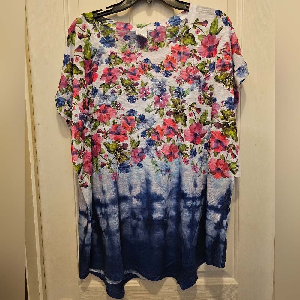 Time and Tru Floral Women's Top - XXXL